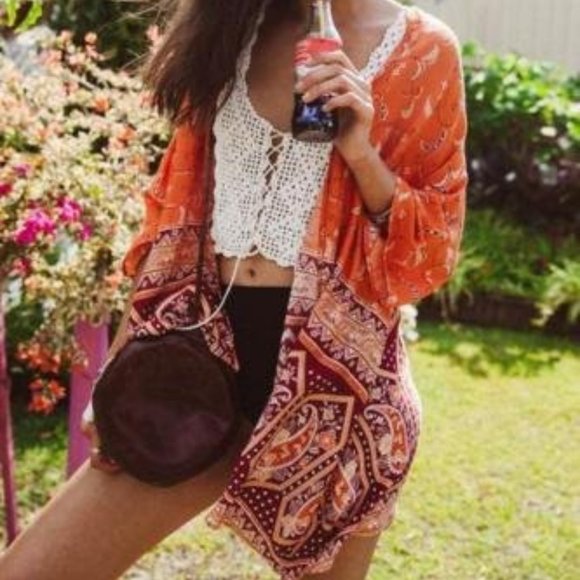 ARNHEM Sugar Orange Longline Kimono Duster - Picture 8 of 11